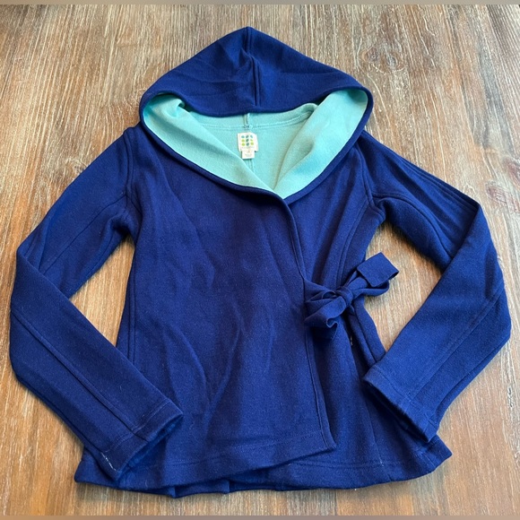 Title nine Sweaters - WOMENS TITLE NINE MERINO WOOL HOODED WRAP CARDIGAN SWEATER, XS